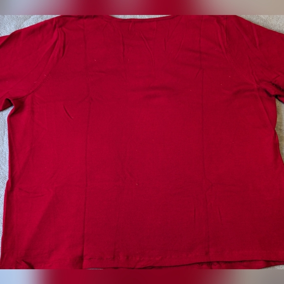 Jones New York red beaded top 3X - Picture 4 of 9